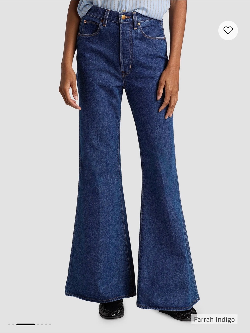 NWT Jamie Haller Elephant Bell Jeans Farrah Indigo